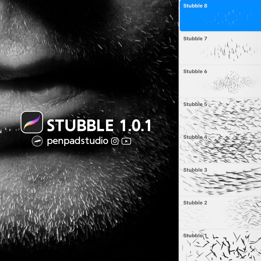 Procreate Brush - Freckles &amp; Stubbles Procreate Brushes