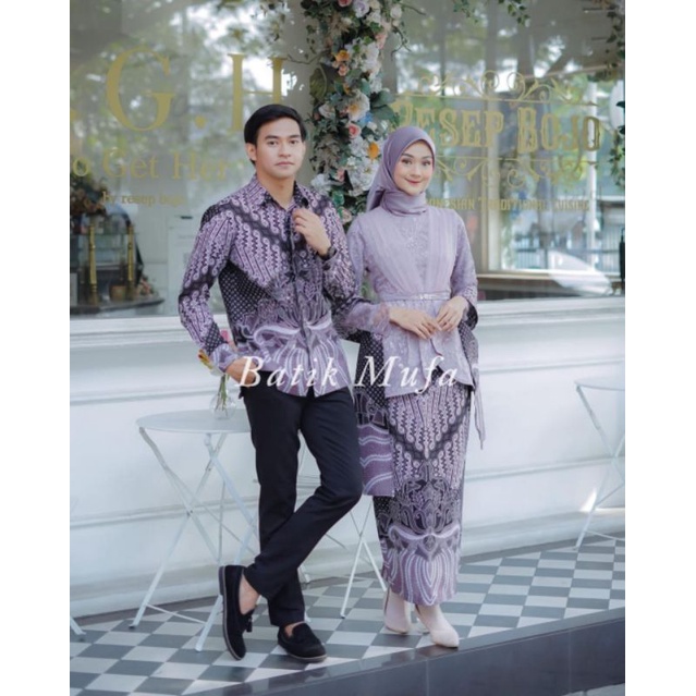 SET COUPLE AVEENA MAUVE KEBAYA WISUDA TERBARU 2022 KEBAYA MODERN KEBAYA TUNANGAN BAJU LAMARAN