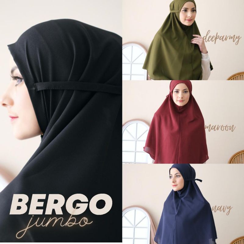 Khimar Jumbo Bergo Maryam Instan Jumbo