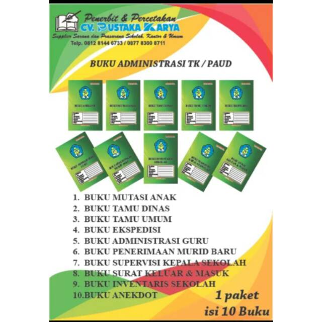 Buku Administrasi Guru TK(untuk 1paket)