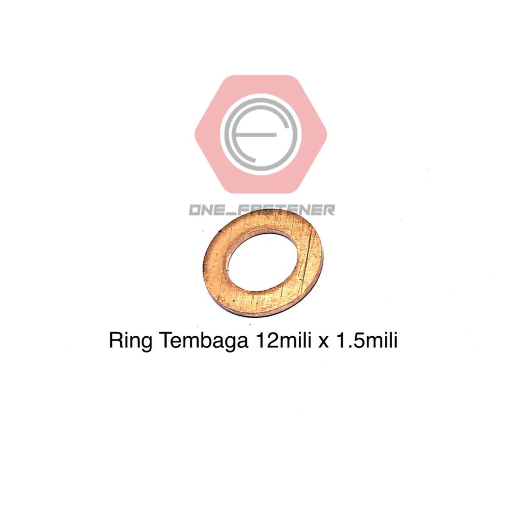 Ring Tembaga M12 Tebal 1.5mm Plat 12x20 oli mesin mobil motor 12mm baut 17