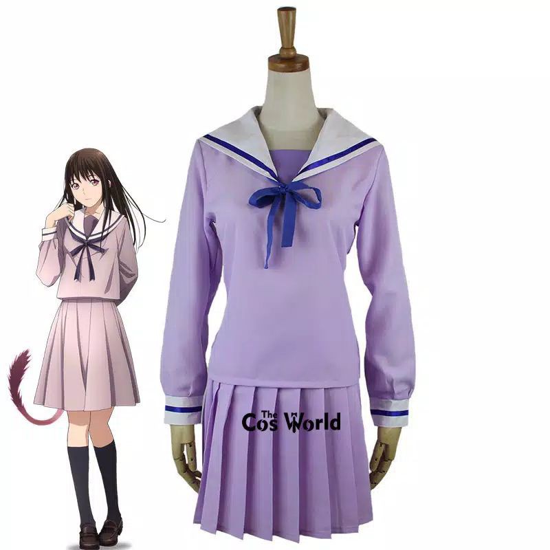 Noragami Ikki Hiyori Seifuku ver Cosplay Costume Anime Female