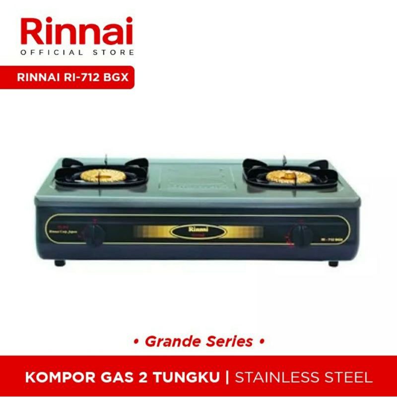 Kompor Rinnai RI 712 BGX Anti Gores Kompor Api Turbo Rinnai 712 Kompor Rinnai Grande Series RI 712BGX