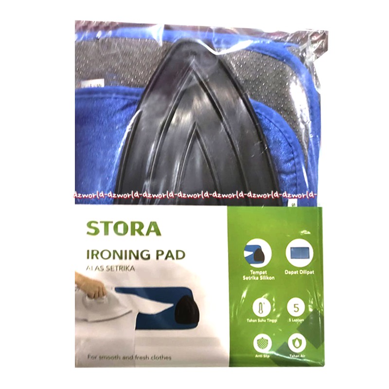 Stora Iron Pad Alas Strika Gosok Bahan Silicon 90x55cm Alas Meja Gosokan Setrika Kris Ironing Pad Alas Anti  Slip