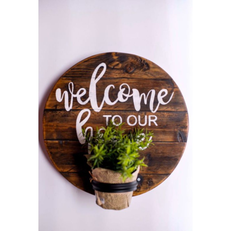 Hiasan dinding CIRCLE RING PLANT/rak tanaman kayu/pot tanaman kayu/hiasan tanaman kayu/hiasan dindin