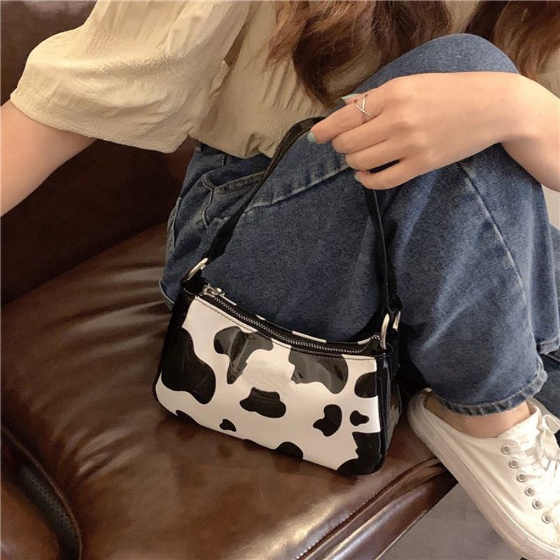 Tas selempang wanita Animal cow/Tas selempang motif sapi/Shoulder Bag cow