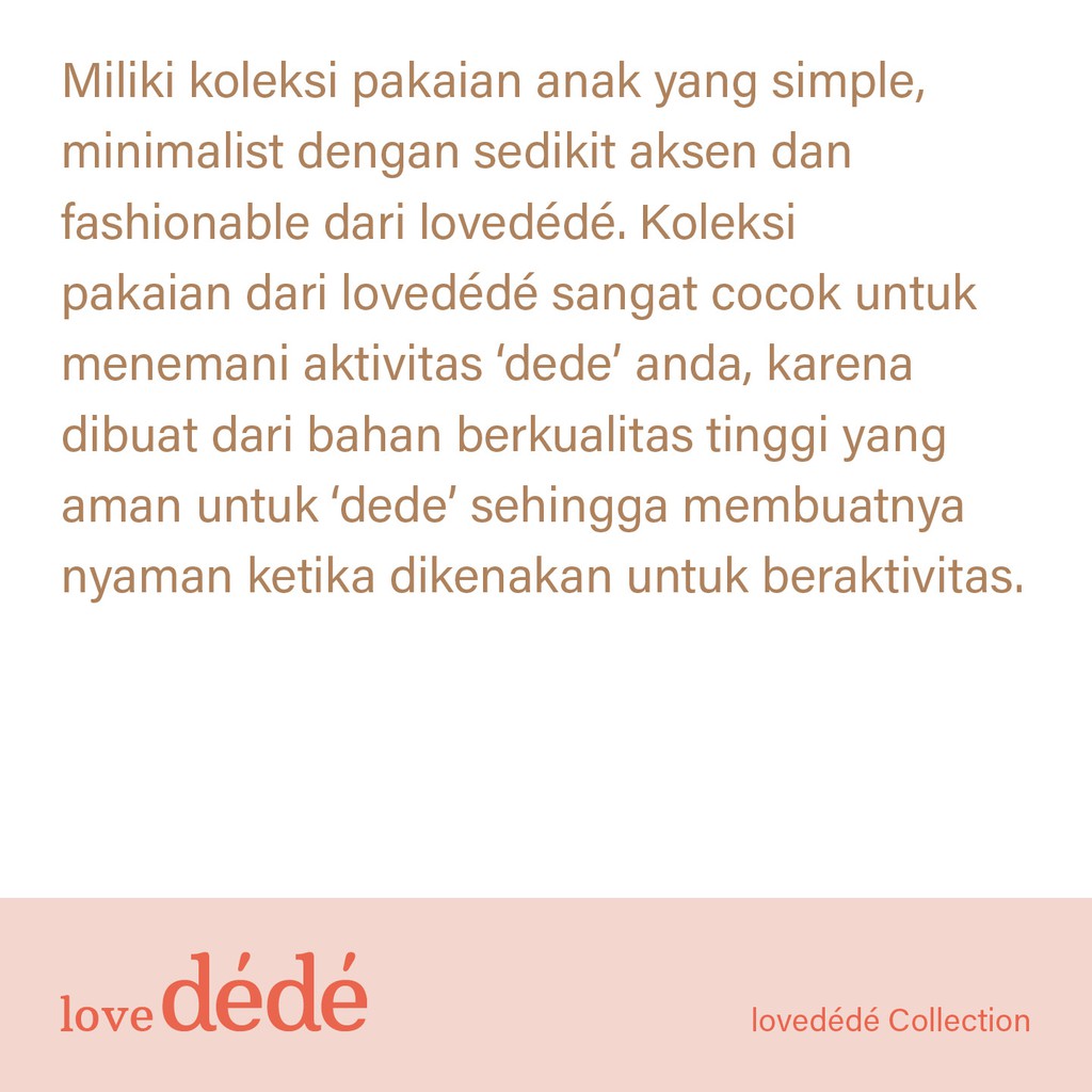 Setelan Pendek Lovedede Nara RYU OEKO TEX sertifikasi Baju Bayi anak Cewek Cowok Lucu Terlaris