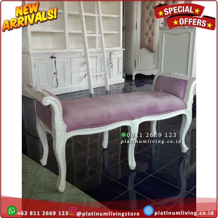 Sofa Stool Ukiran Mewah, Sofa Santai Duco, Sofa Malas Ukir Platinumliving Furniture Indonesia