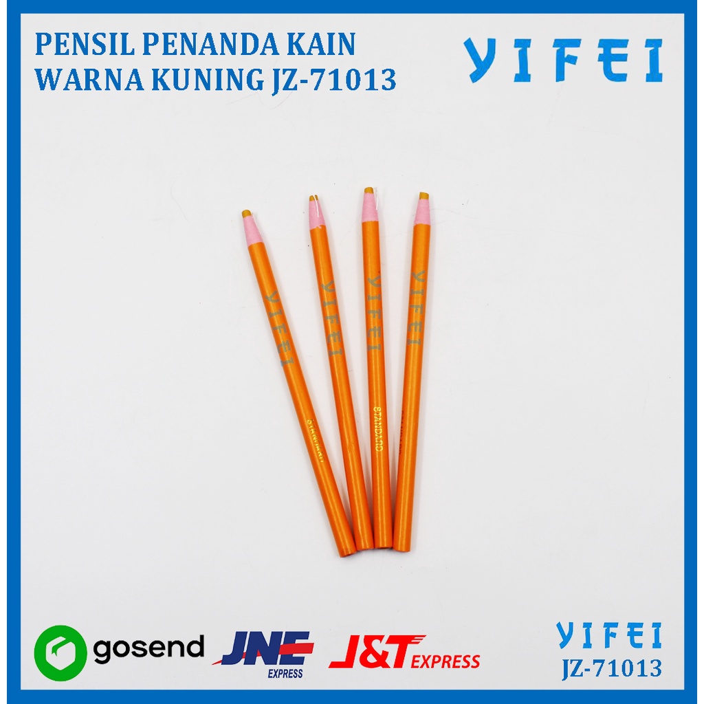 PENSIL PENANDA KAIN WARNA KUNING/ WATER ERASABLE PENCIL YIFEI-71013