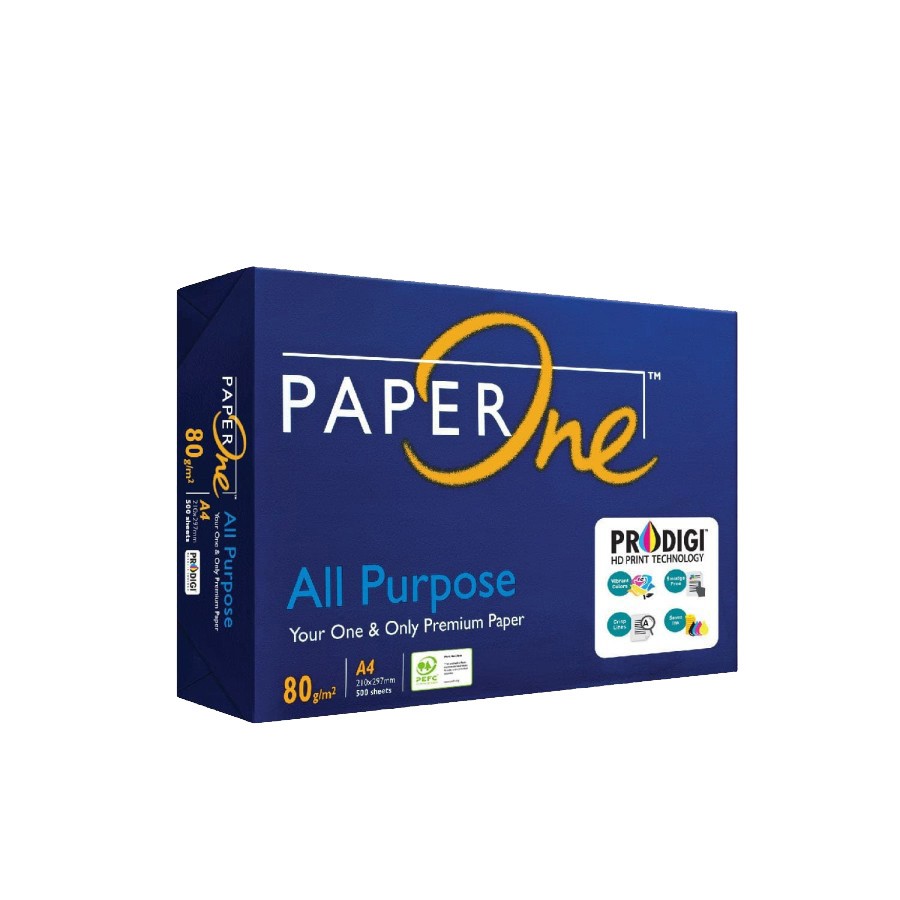 

bib Kertas HVS A4 PaperOne Paper One 80GR 80 Gr Print Fotocopy 1 Dus 5 Rim [GOJEK/GRAB]