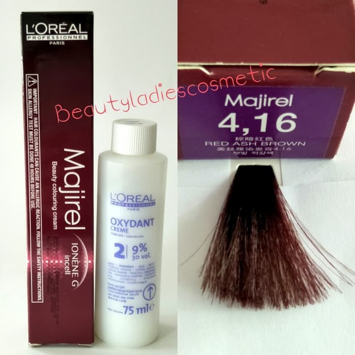 "Loreal Majirel Hair Color Ash Red Brown No.4.16 "