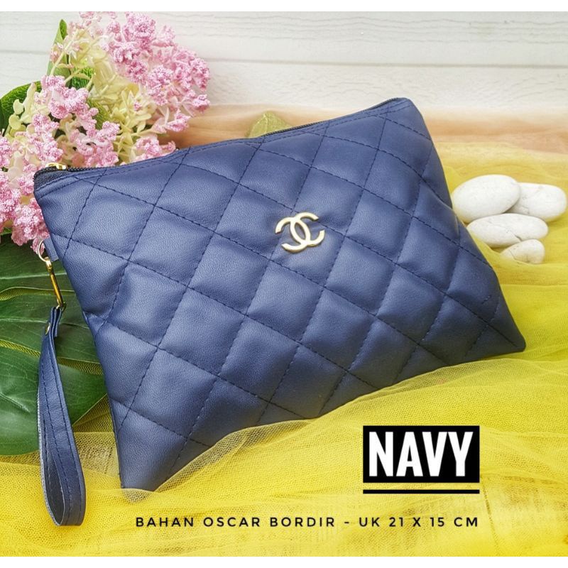CLUTCH DIXY BORDIR PAKE TALI PENDEK/POUCH MAKE UP/POUCH MULTIFUNGSI