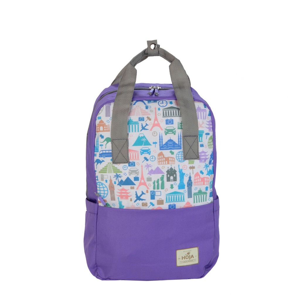 [FREE Rain Cover] HOJA Arkana Purple - Tas Sekolah Anak Wanita / Tas Laptop Ransel Punggung Bodypack