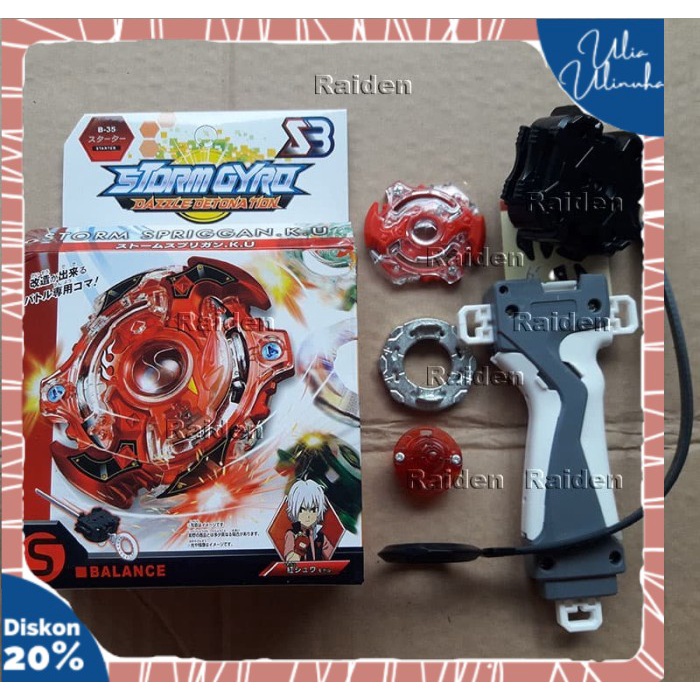 Jual Beyblade Storm Spriggan B35 Grip Burst Mainan Gasing Terbaru ...