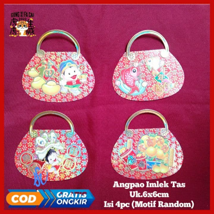

Angpao Imlek Hongbao Netral Kartun Model Tas Gantungan Pohon Unik Lucu