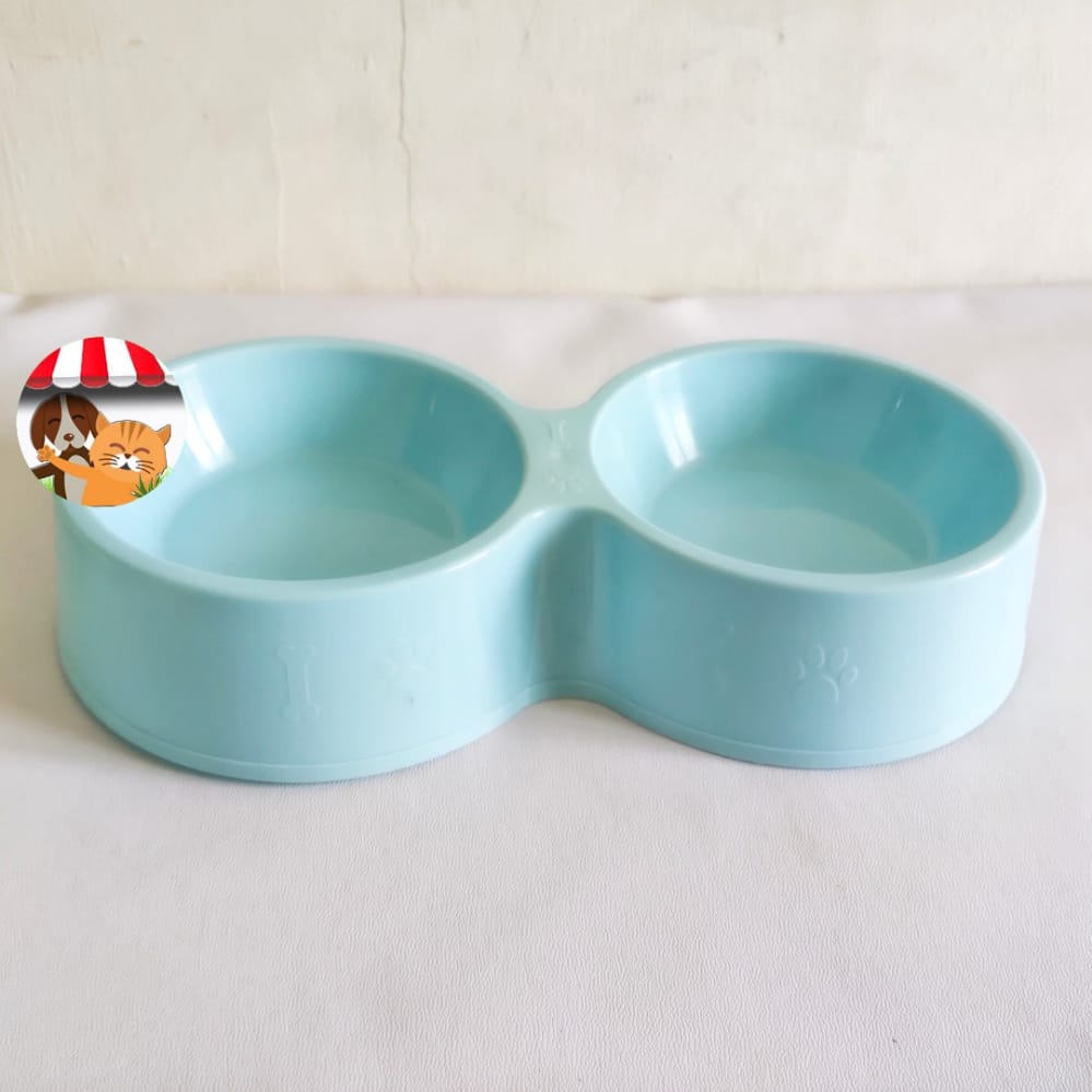 Tempat Makan Minum Kucing Anjing Kelinci Double Emboss Pet Bowl