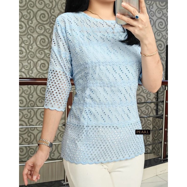 Blus Katun Bolong Premium JUMBO