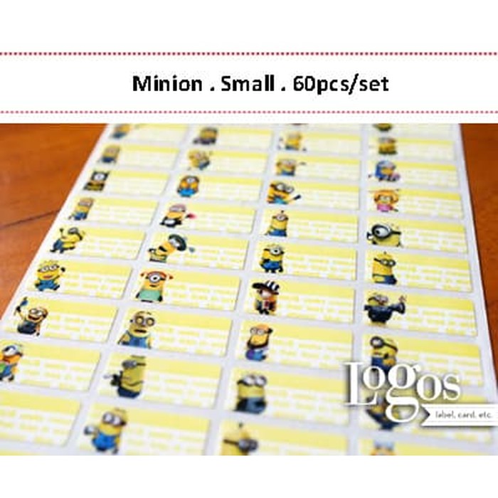 

HNVHH870 Minion Sticker. Name Label Small. Stiker karakter Minion.