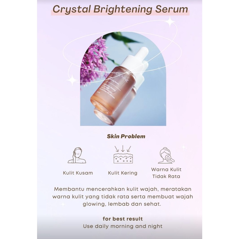 FREE GIFT - LUCIENNE advance arbuwhite 3% / crystal  for brightening / hibiscus lactic acid resurfacing night serum mencerahkan kulit sensitif bpom 20ml murah jerawat anti aging tanpa gragrance mengatasi bekas jerawat beruntusan bruntusan komedo serum