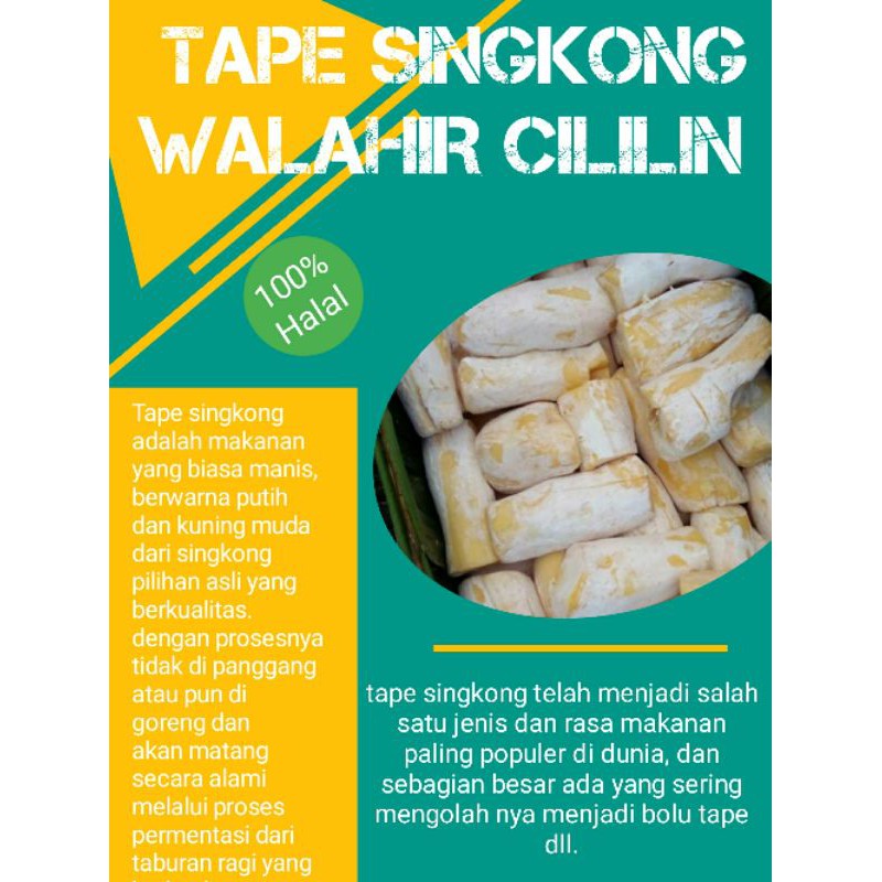 

1 paket tape singkong. isi peuyeum bandung 5kg ~ CILILIN WALAHIR