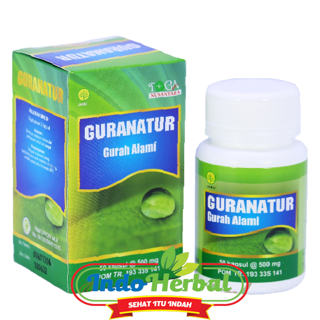 Guranatur Gurah Alami Herbal Pereda Batuk | Gutranatur TN57 isi 50 kapsul