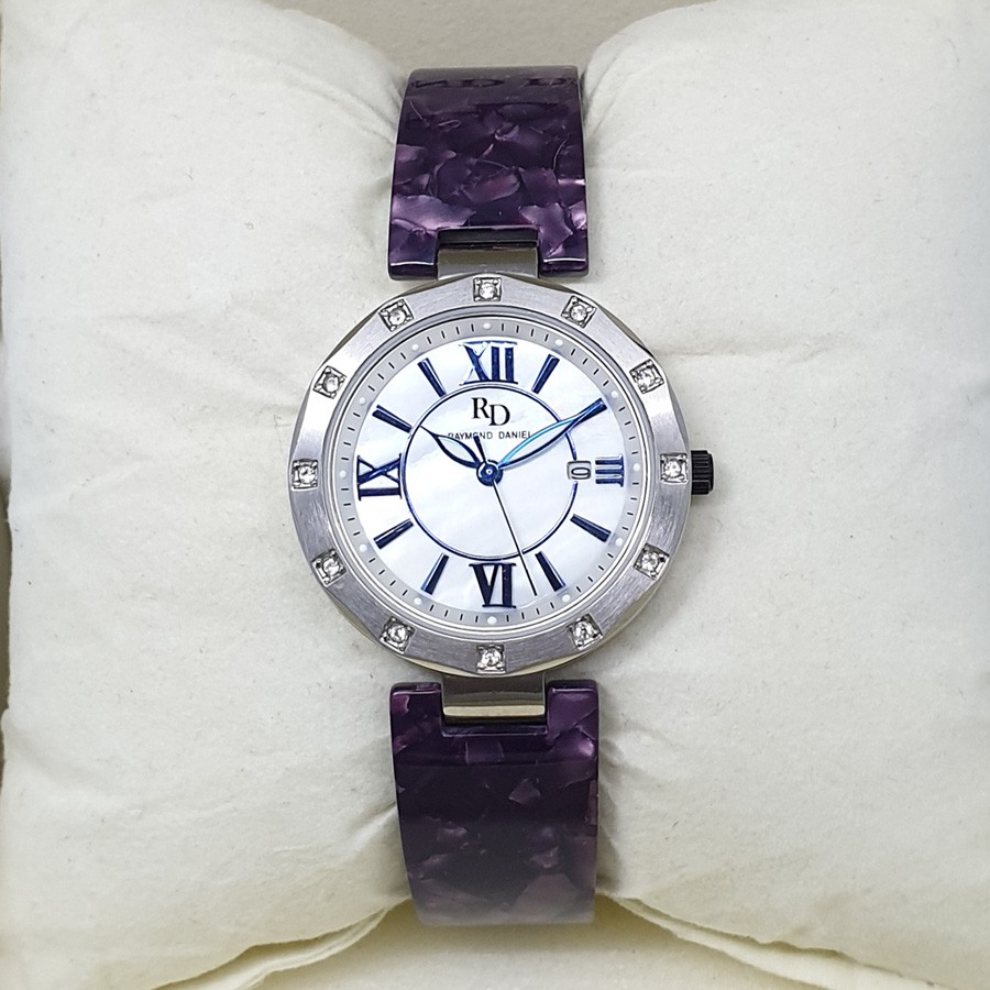 Raymond Daniel RD206 Silver Akr.Violet , Jam Tangan Wanita,Original