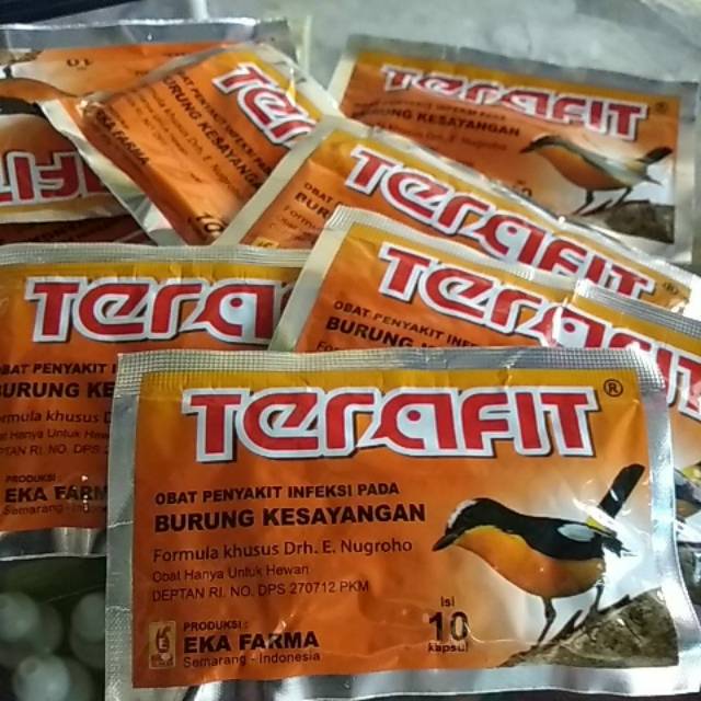 terafit obat burung sakit Eka farma isi 10 kapsul