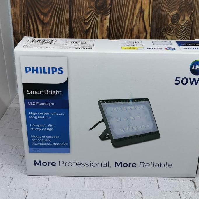 Philips Lampu Sorot 50 Watt LED Floodlight 50W Putih Kuning BVP151 PENGGANTI BVP172