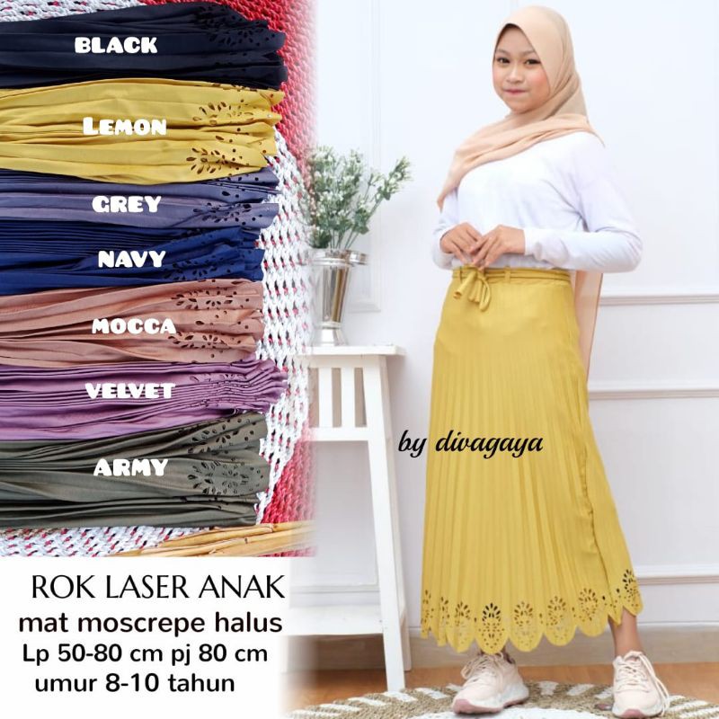 ROK PLISKET ANAK TGG 9-11 TAHUN