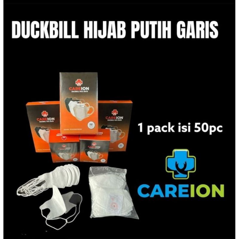 Masker Duckbil Warna Hijab /Masker Duckbill Headloop/Masker Duckbill Earloop Mix Warna isi 50 pc Import