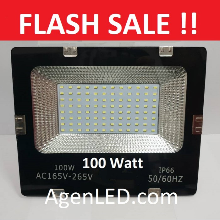 LAMPU SOROT LED SMD 100 WATT / LAMPU TEMBAK / LAMPU TAMAN / FLOOD LIGHT 100W-PUTIH