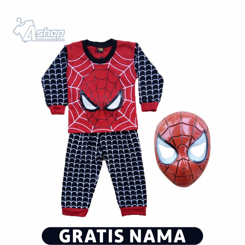 Kostum Anak SuperHero Spiderman Bertopeng