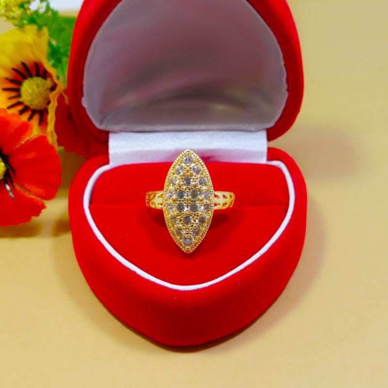 cincin dewasa permata zircon mewah, perhiasan xuping