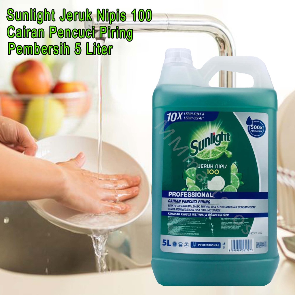 Sunlight Jeruk Nipis 100 / Pembersih / Cairan Pencuci Piring / 4.5 Liter