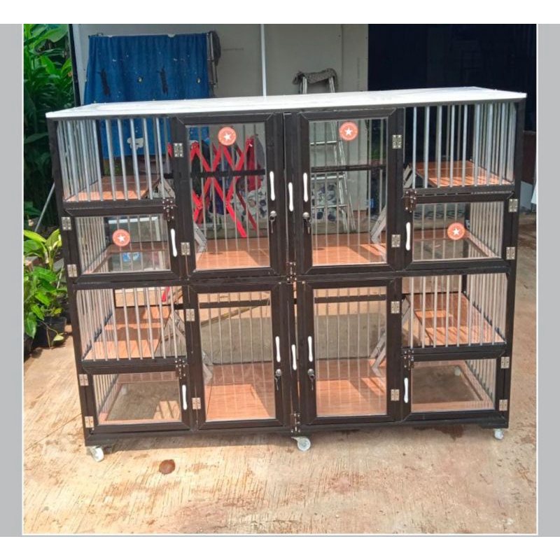 kandang kucing aluminium 4kamar