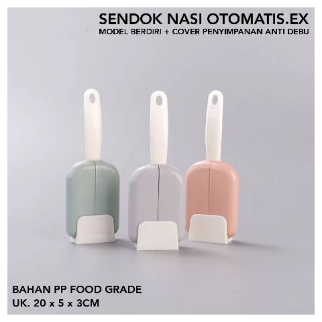 Sendok Nasi AJAIB/ centong nasi Plastik steril Dengan Cover Buka Tutup Otomatis centong nasi Sendok nasi otomatis/centong nasi/centong nasi otomatis Asvita Sendok Nasi / Centong Nasi Otomatis Tempat Centong Nasi Otomatis / Sendok Nasi Dengan Penutup Ot