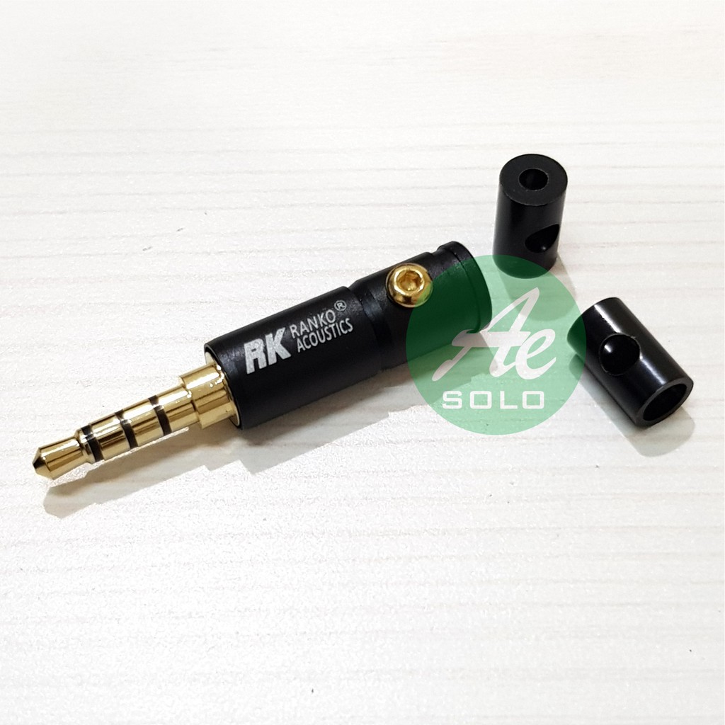 Jual Audio Jack 3.5mm 4 Pole Audio Plug 4 Poles Gold Plated Jack