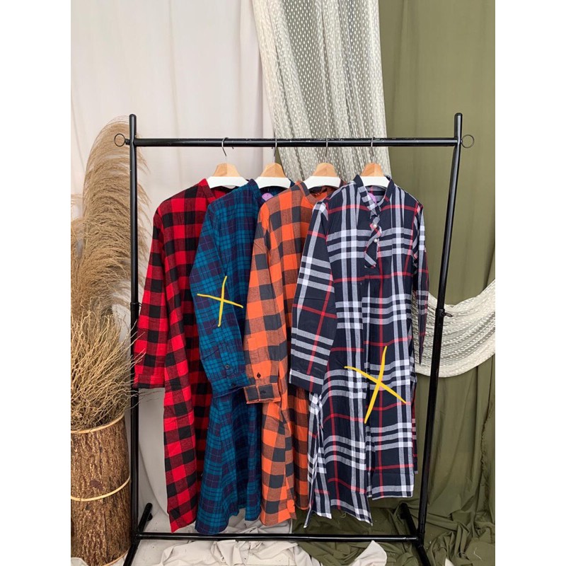 TUNIK FLANEL KOTAK KOTAK