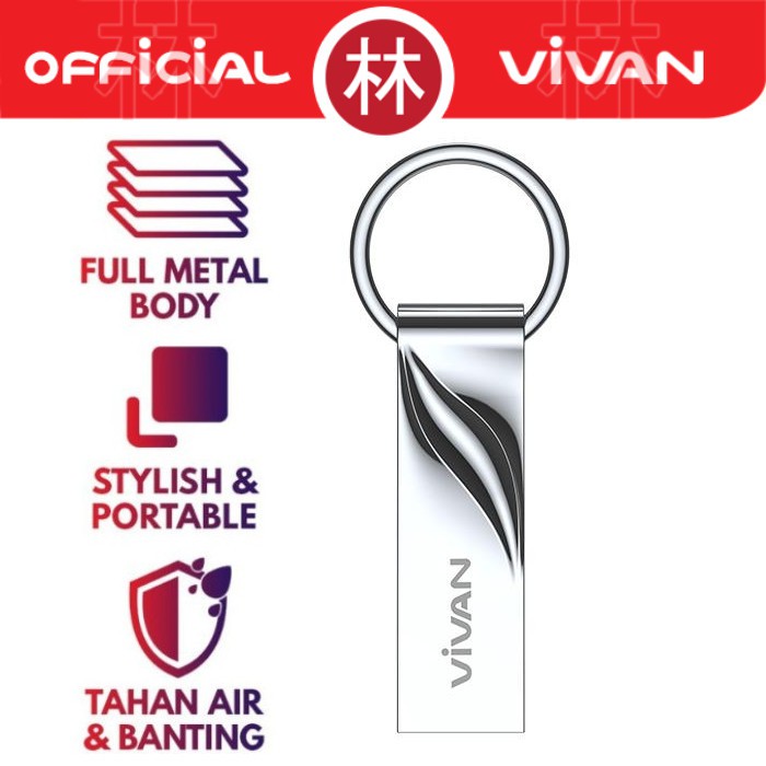 Vivan VF364 64GB Flashdisk USB3.0 Waterproof Ring Design