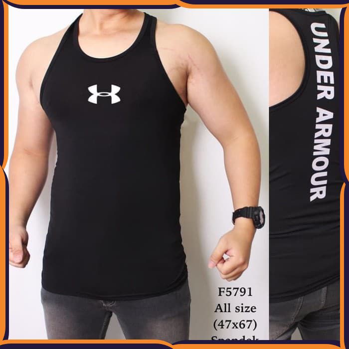 KAOS SINGLET GYM COWOK TANKTOP POLOS RUNNING FITNES OLAHRAGA PRIA TSHIRT SPORT MAN FT087