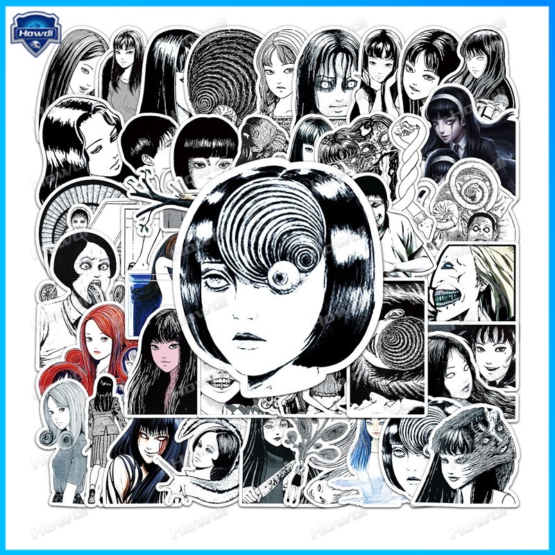 Stiker Komik Kawakami Tomie Tahan Air Untuk Helm Motormobil