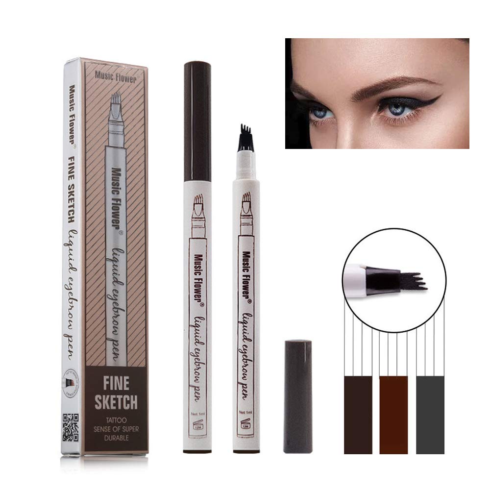 [COD] MUSIC FLOWER EYEBROW WATERPROOF PEN pencil tatoo 3D Microblading Eyebrow - Shade 01Chestnut