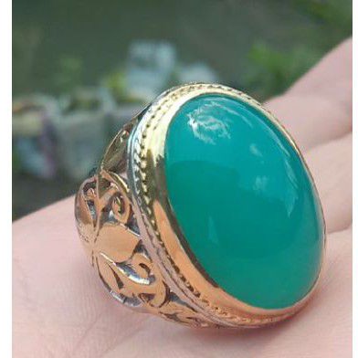 Natural Bacan Palamea Waringin Full Kristal Begiwang Dim. 25*19*8 + Perak ring 20