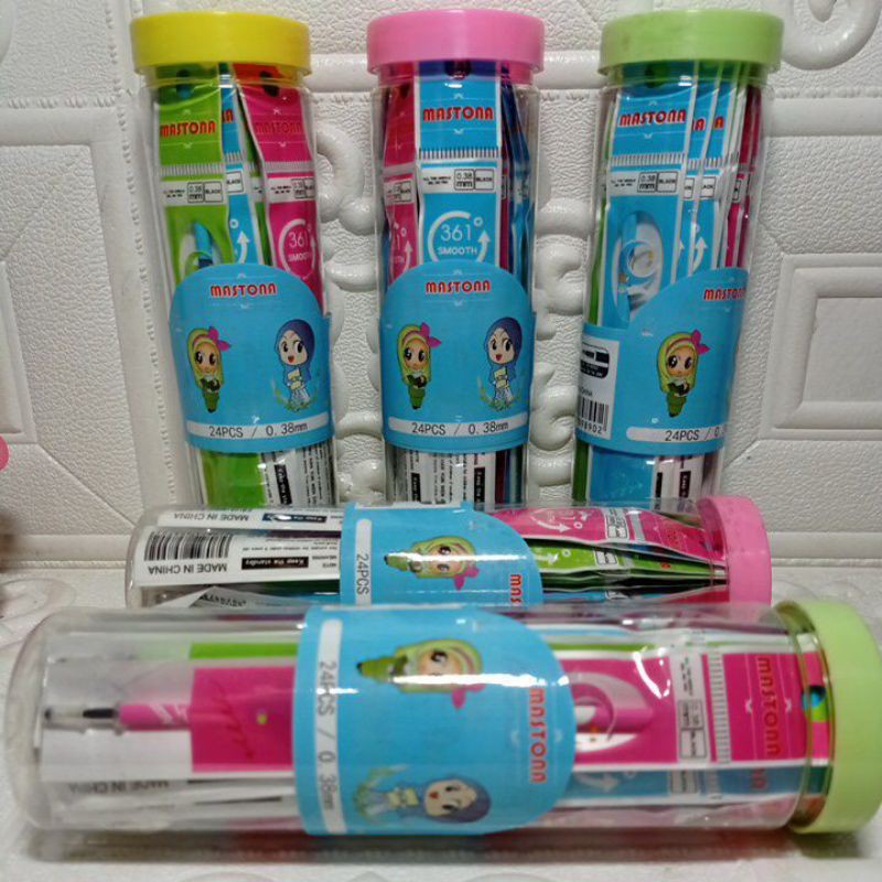 Refill Pulpen Gel Karakter kemasan tabung isi 24 pcs