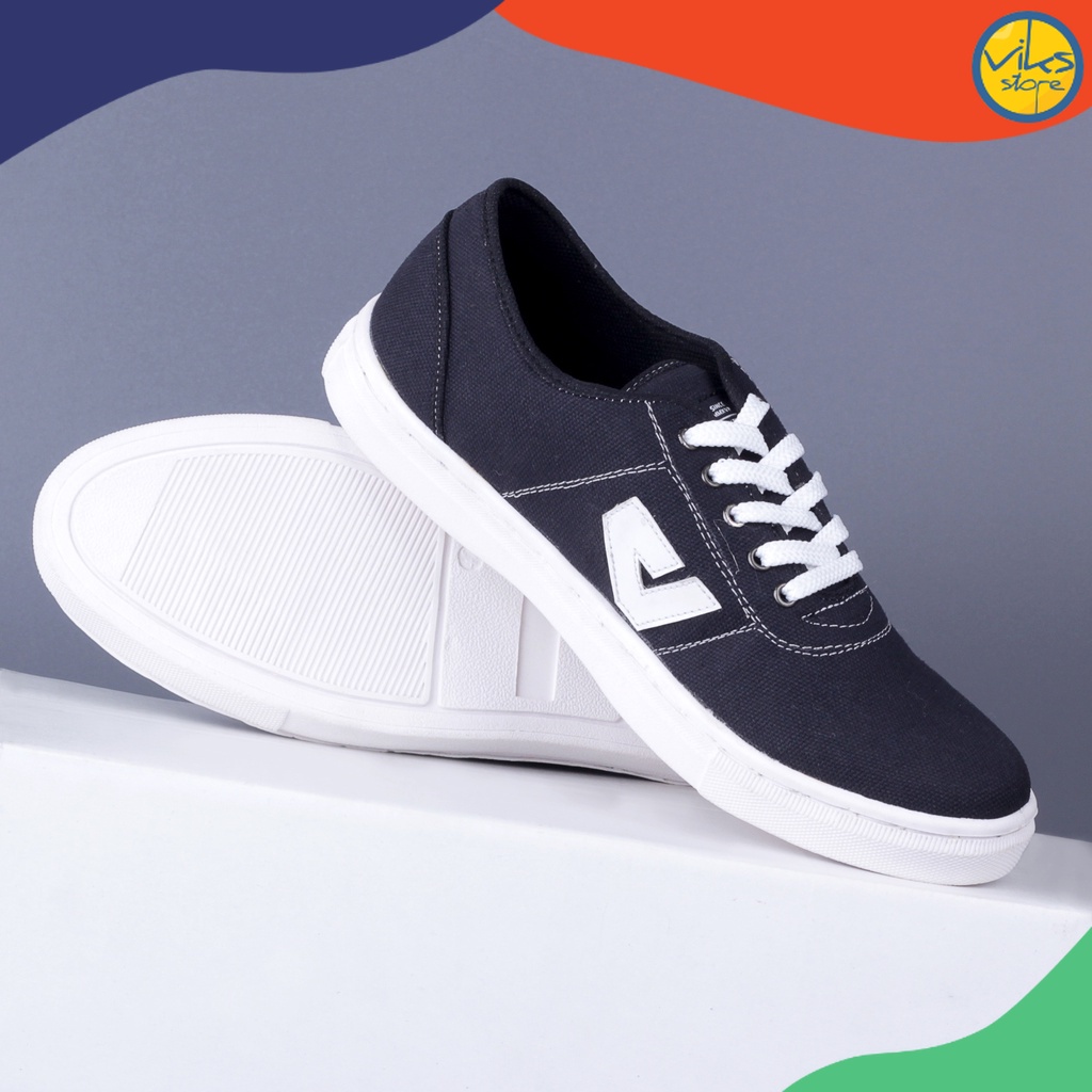 Sepatu Sneakers Casual Pria Wanita  Sepatu Kasual Formal Sport Santai Tali Warna Hitam Fashion Alas Kaki Pria Wanita Laki Laki Cowok Cewek Kuzatura Kanvas Original