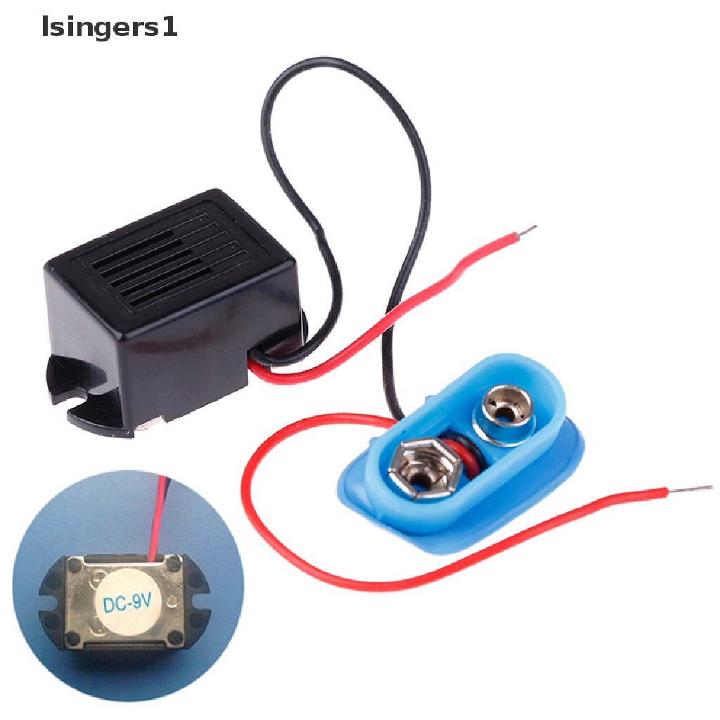 (lsingers1) Buzzer Mekanikal 9V 22x16 X 14mm Dengan holder Baterai