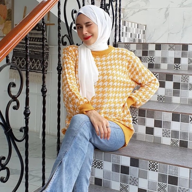 Sweater Outher Rajut Baju Atasan Wanita Kekinian Trendy