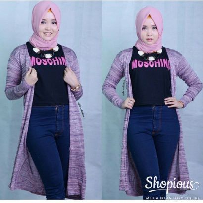 ZAHRA - Cardigan Wanita Rajut Long Twis Cardy