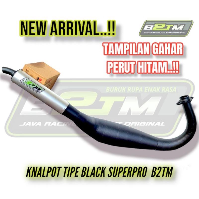 Knalpot Kolong Rx king B2TM superpro black coating original
