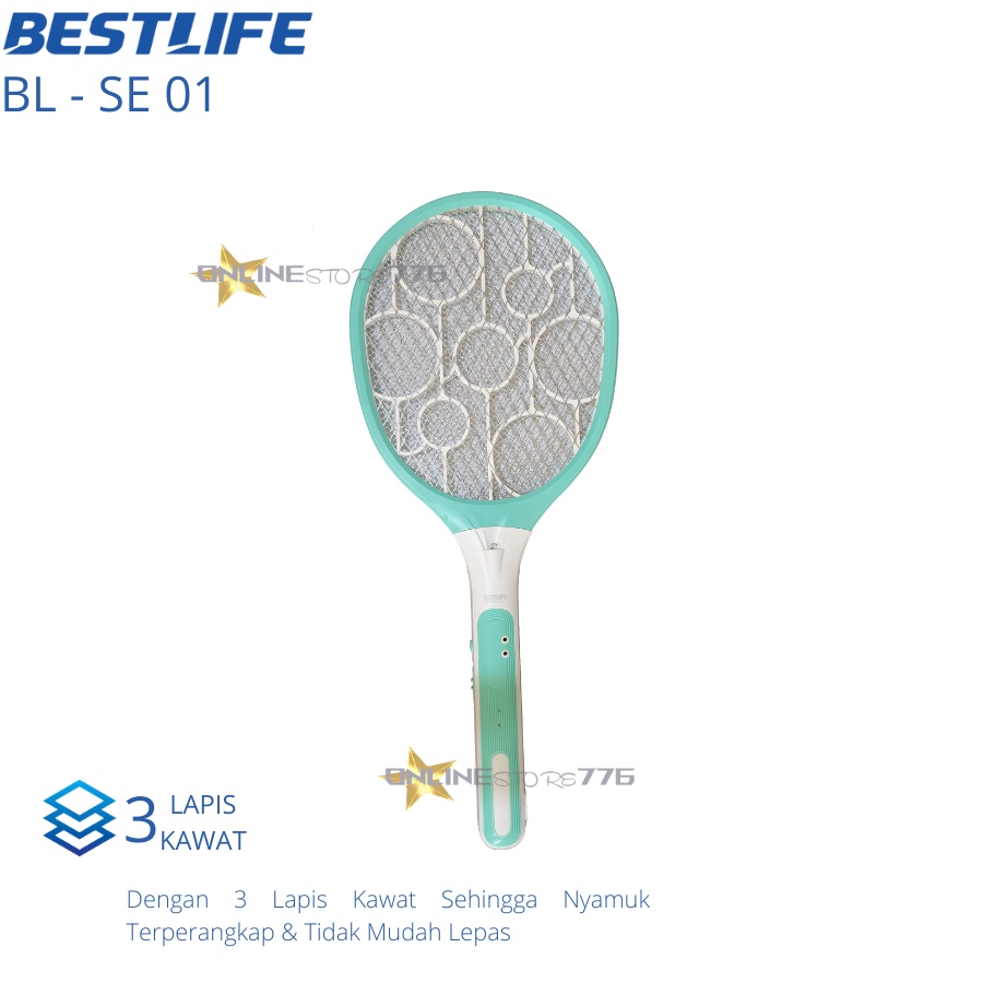 RAKET NYAMUK BESTLIFE BL SE 01 / RAKET NYAMUK CHARGER /  - INSECT KILLER - RECHARGEABLE - BERGARANSI